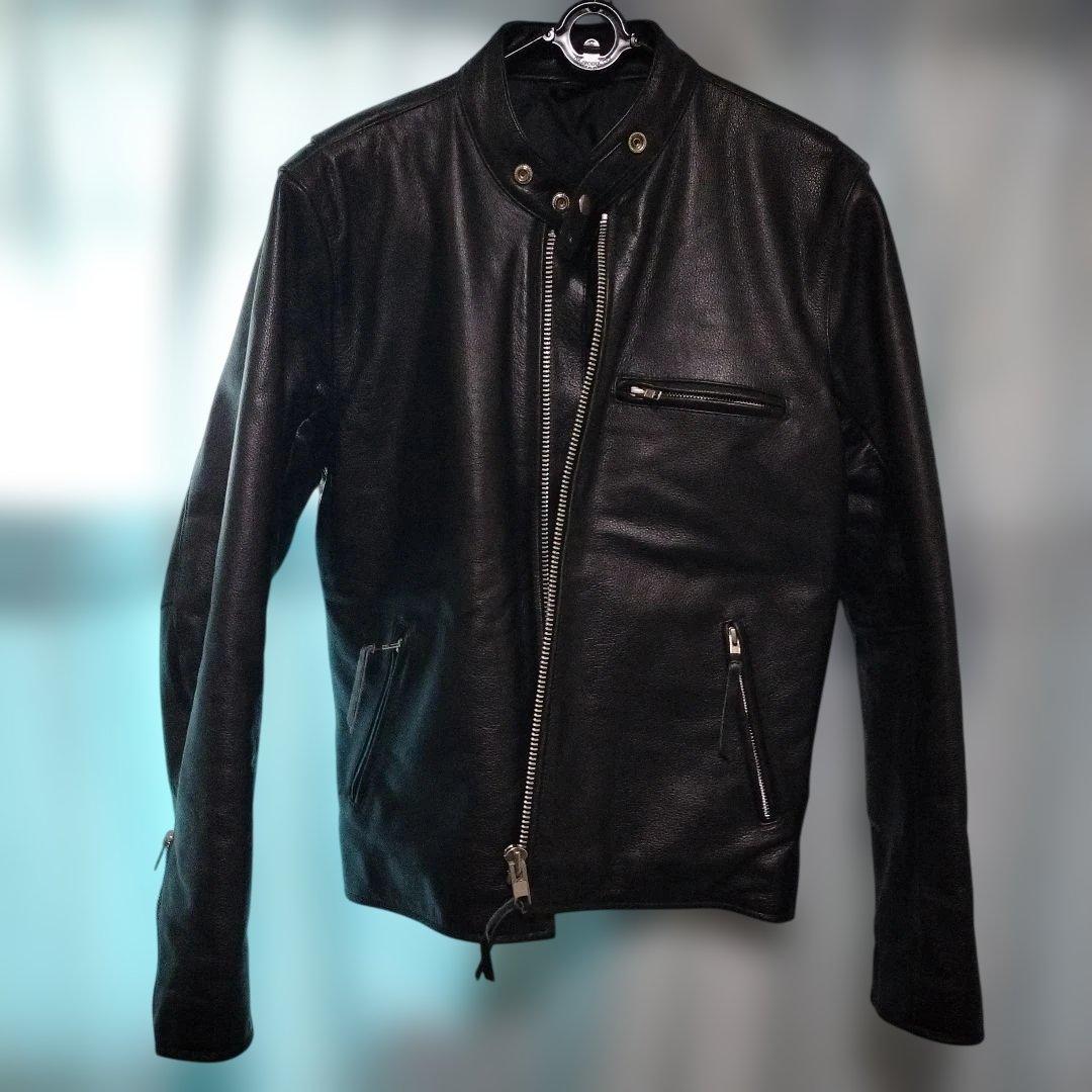 美品　FREEDOMシングルライダースジャケット