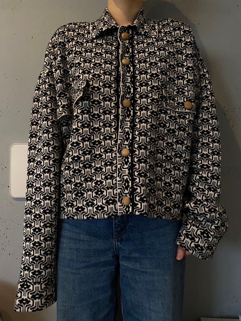 【AMBERGLEAM アンバーグリーム】ニットジャケット /S