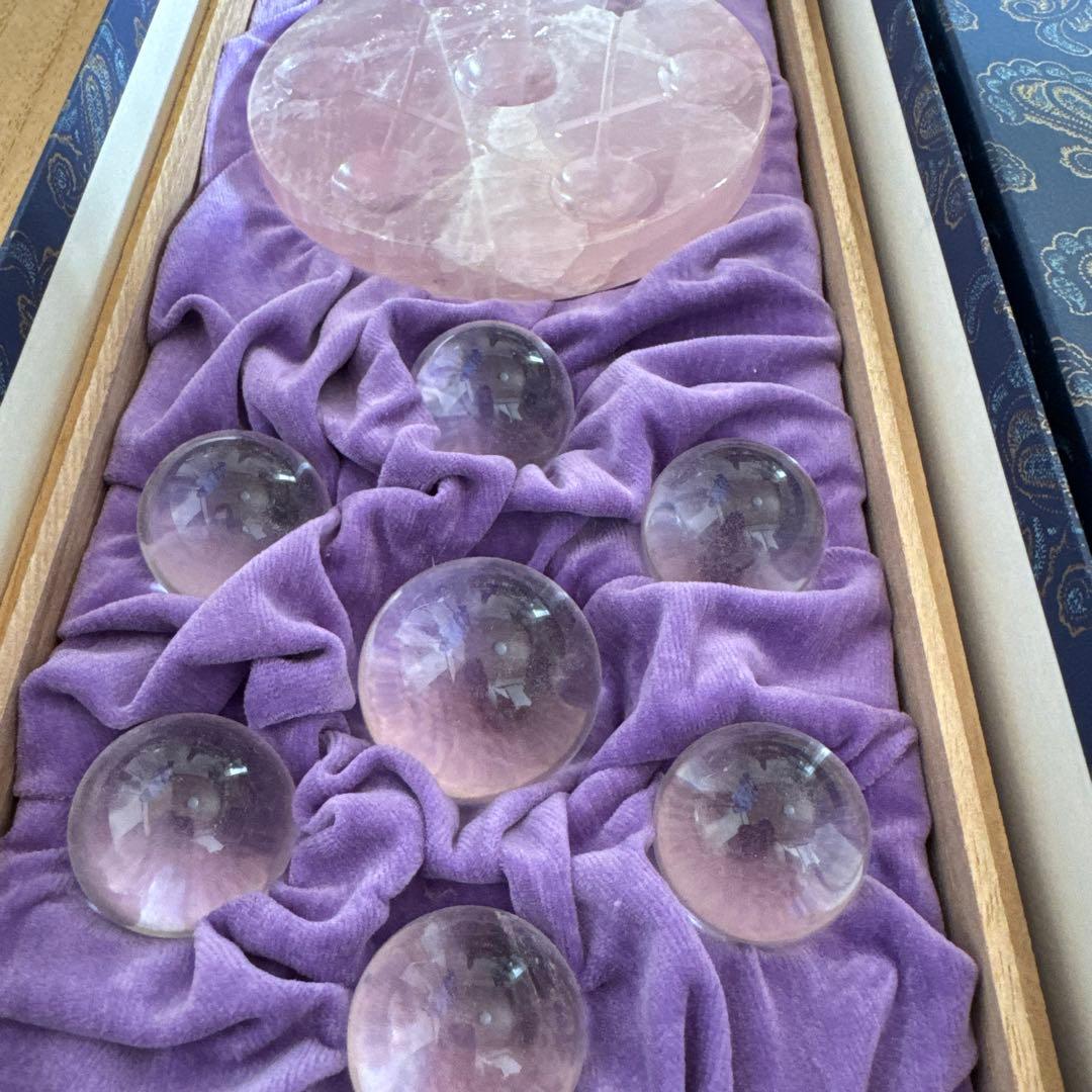 七星陣　台座ローズクウォーツ