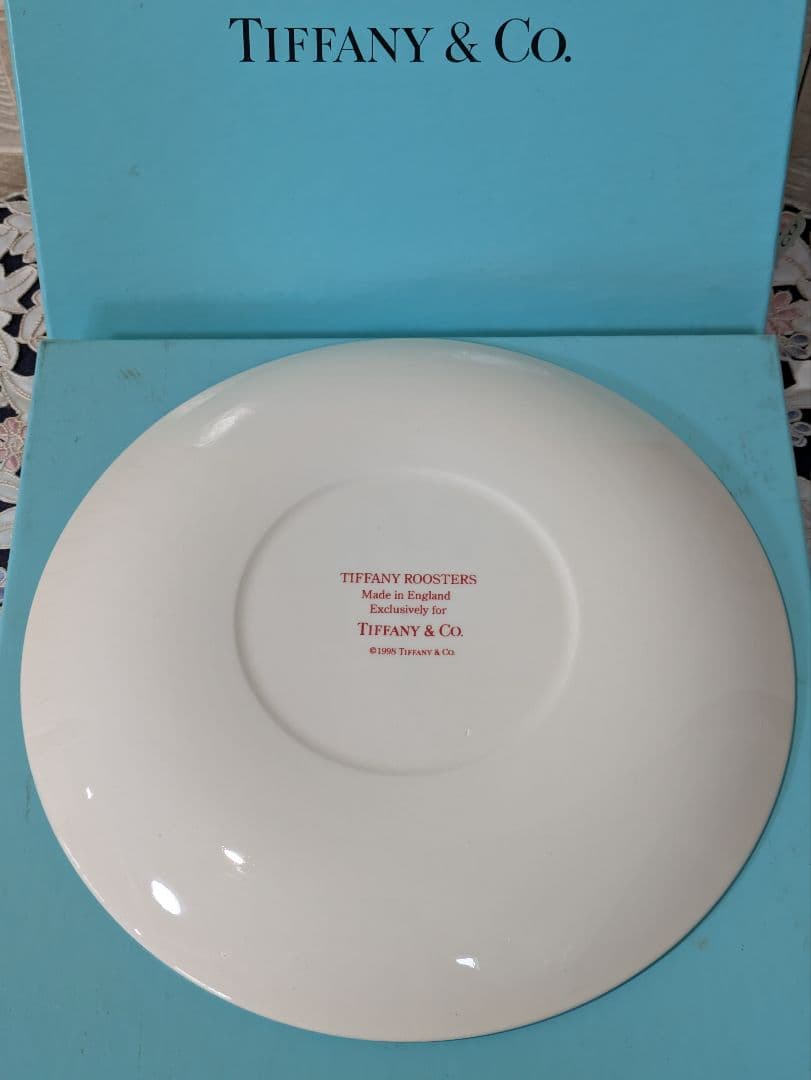 【未使用】ティファニー　ルースターズ　サラダプレート　＊デザインブック