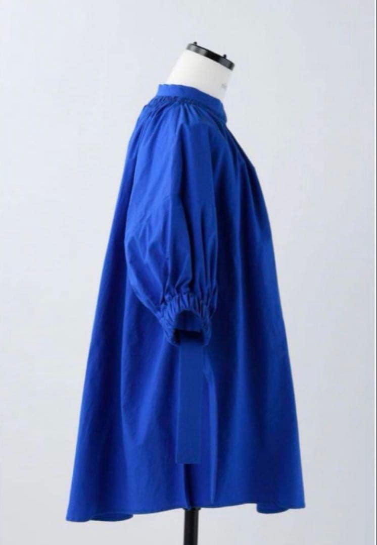 最終お値下げ⭐︎ENFOLD⭐︎ GATHER-SLEEVE BLOUSE ブルー