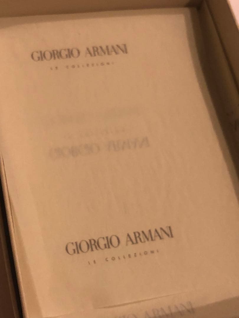 美品　Giorgio Armani 二つ折り財布 黒 箱付き