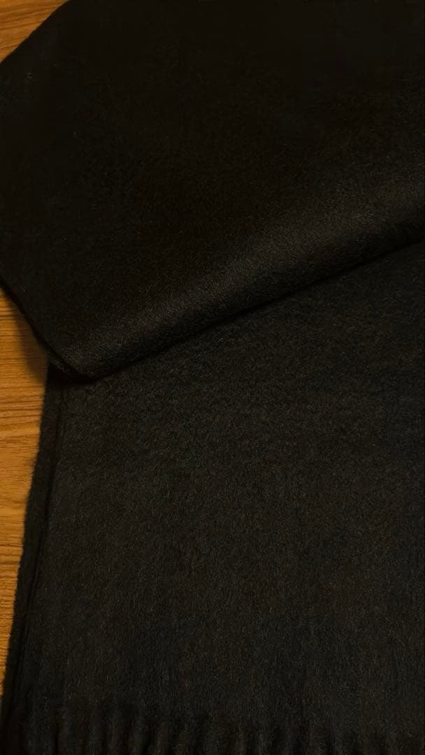 新品未使用★ジョンストンズ 大判 ストール カシミア100% ブラック