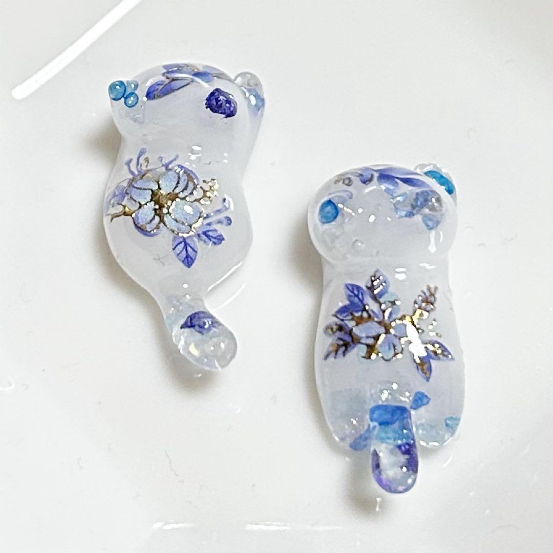 No.2848 ねこちゃん2種　ハンドメイドレジンパーツ