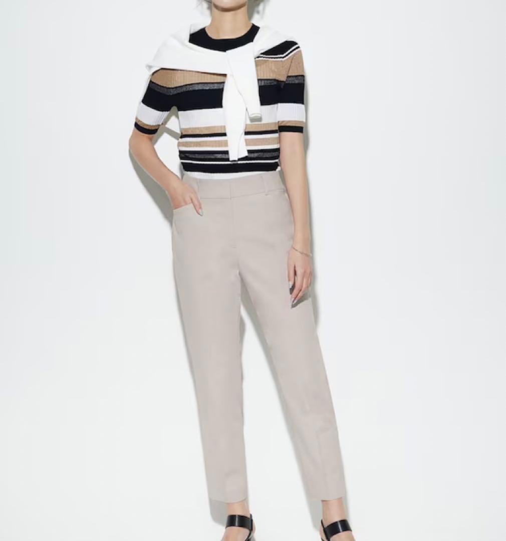 PLST リネンブレンド　カラーレスジャケット＆スティックパンツ