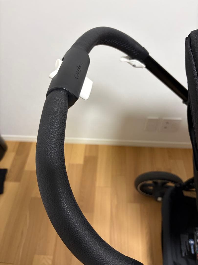 cybex ベビーカー ガゼルs ブラック バスケット レインカバー付き