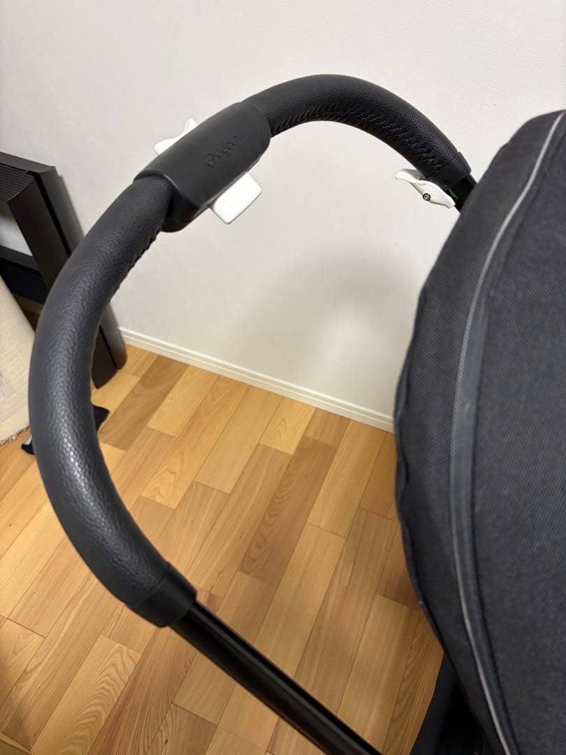 cybex ベビーカー ガゼルs ブラック バスケット レインカバー付き