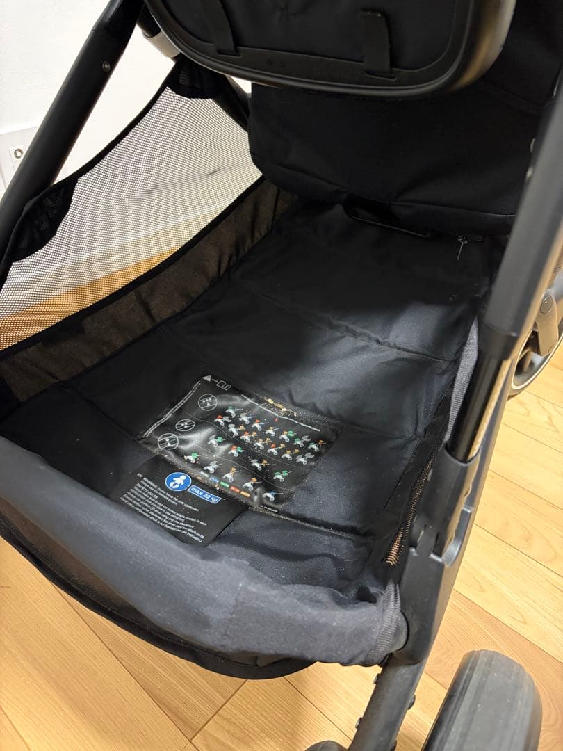 cybex ベビーカー ガゼルs ブラック バスケット レインカバー付き