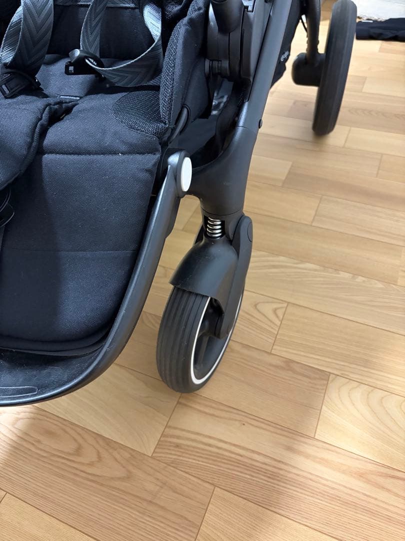 cybex ベビーカー ガゼルs ブラック バスケット レインカバー付き