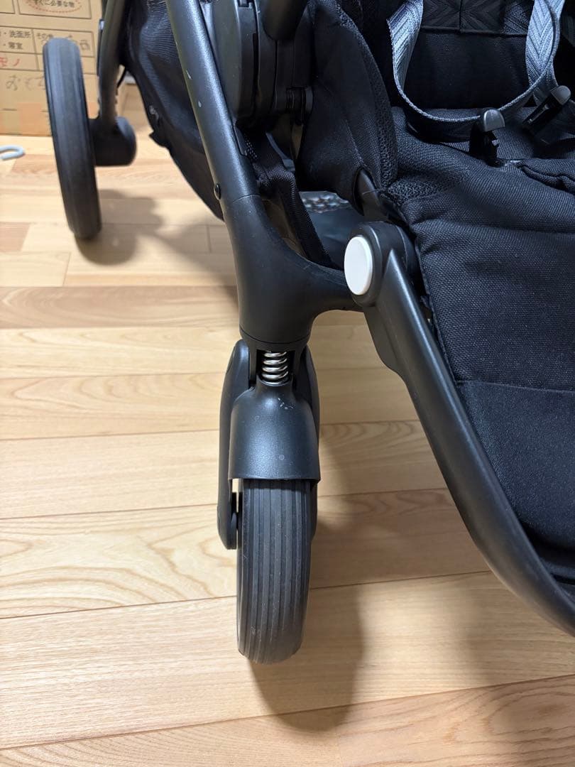 cybex ベビーカー ガゼルs ブラック バスケット レインカバー付き