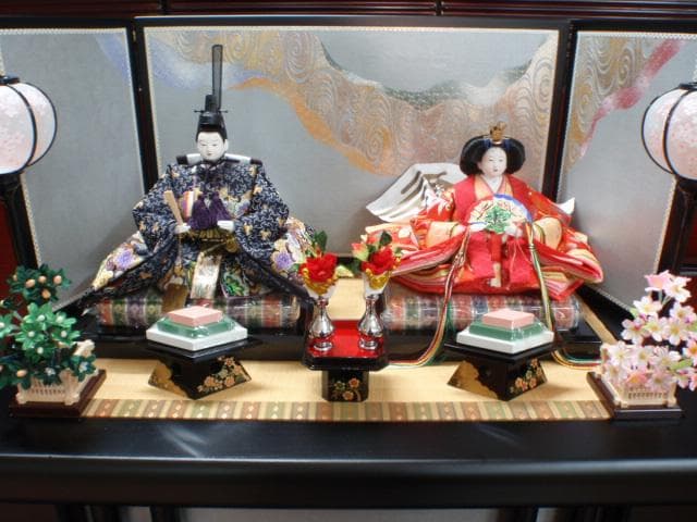 値下げ！新品！売切り♪♪●激安！70巾 ひな人形 親王飾り 収納飾り お雛様●２