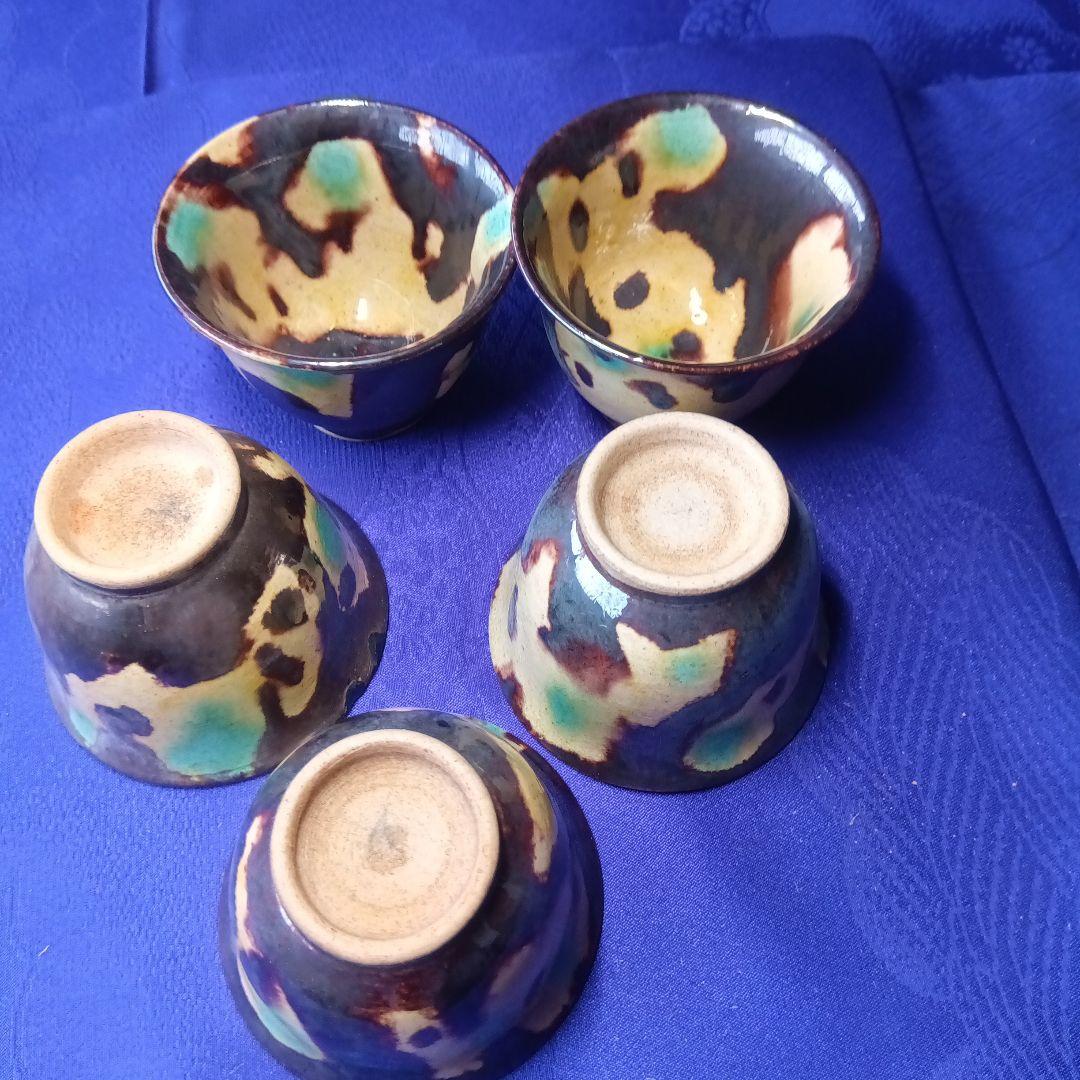 三彩焼茶器共箱珍品