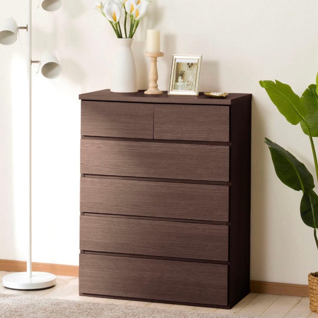 ニトリ　ハイチェスト　ダークブラウン