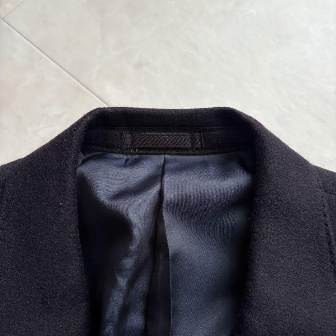 上質✨Oriental カシミヤチェスターロングコート 濃紺 メンズXL相当