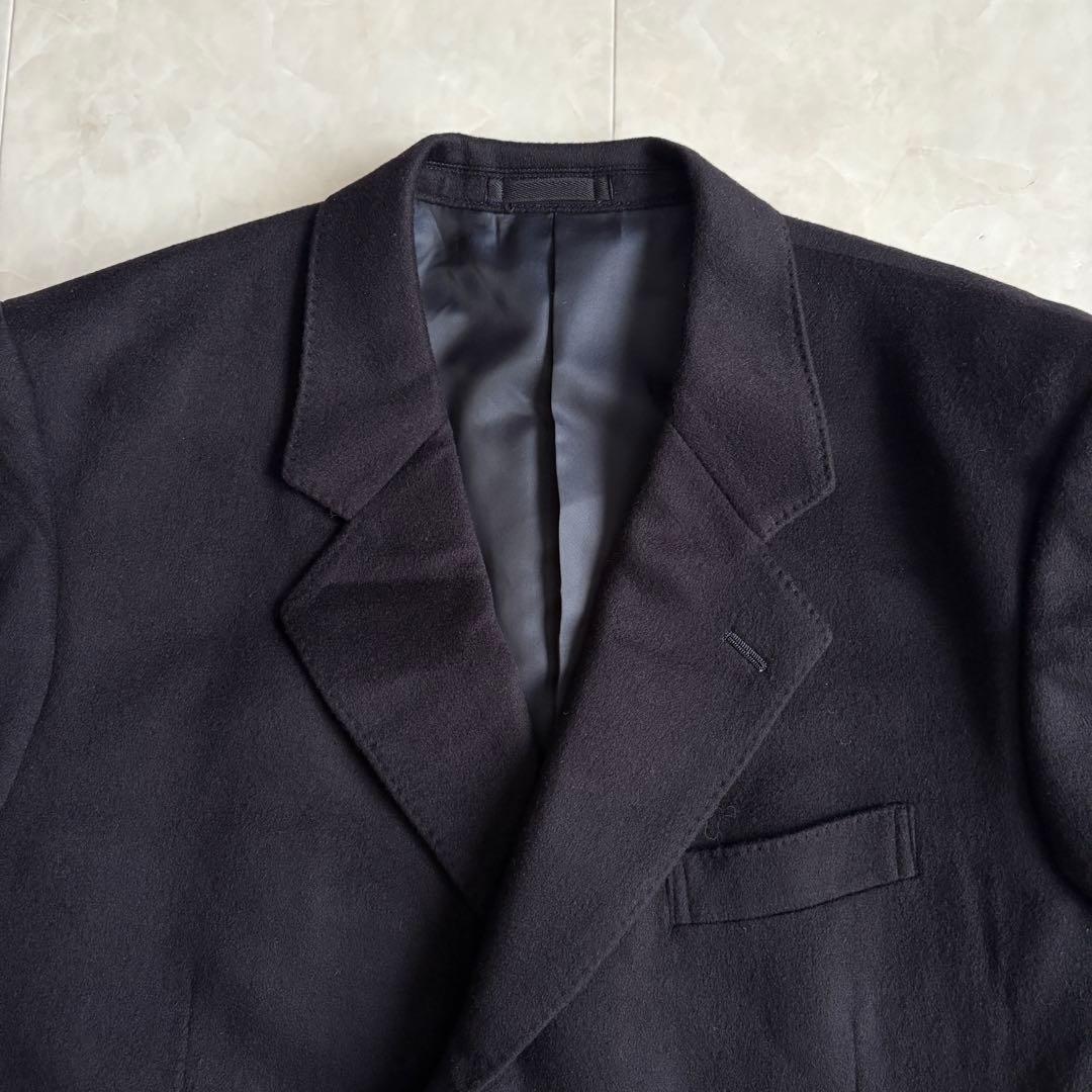 上質✨Oriental カシミヤチェスターロングコート 濃紺 メンズXL相当