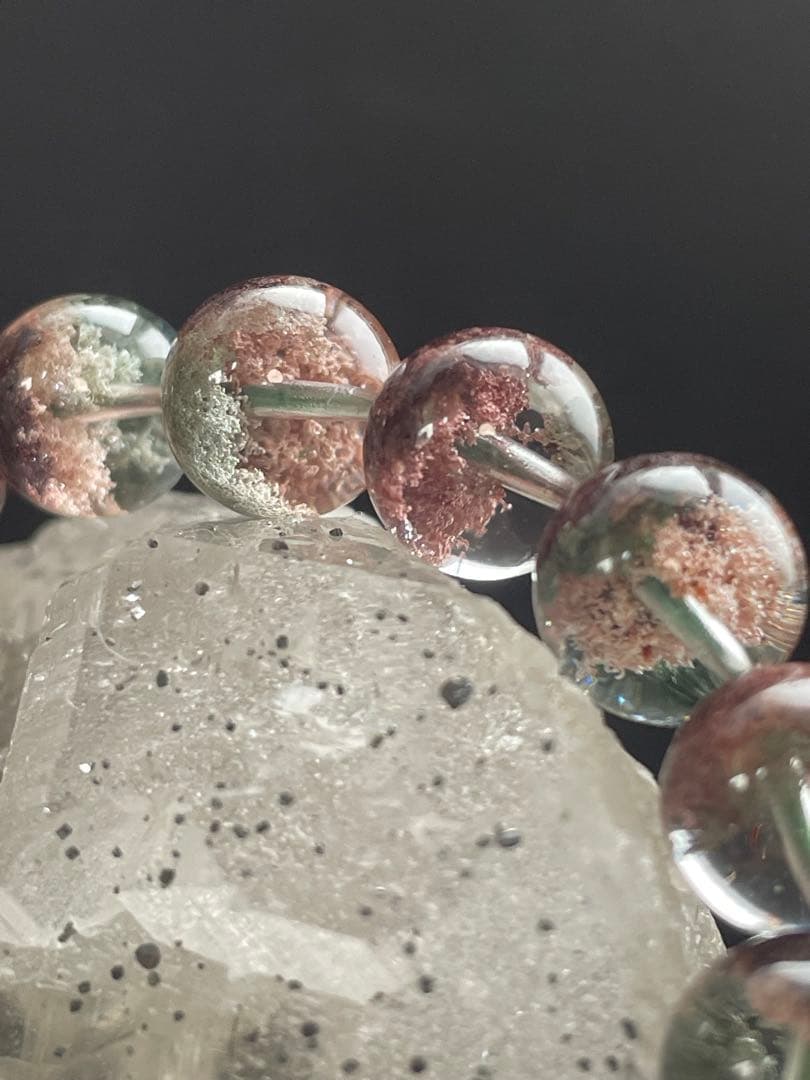 ピンクガーデンクォーツ ブレスレット 10mm 内径16.5cm｜水晶 天然石