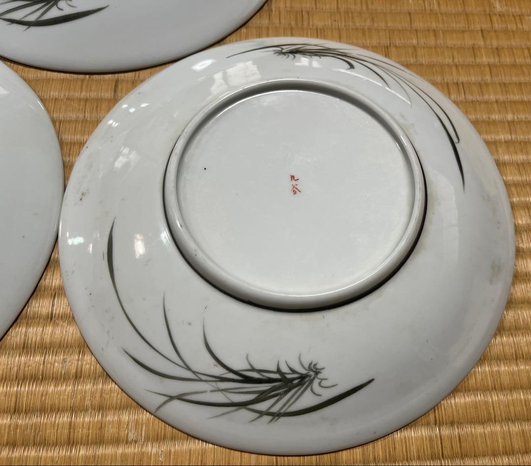 九谷焼 平皿 大鉢 大皿（骨董品・古美術）　日本昔話　5枚セット　共箱　送料無料