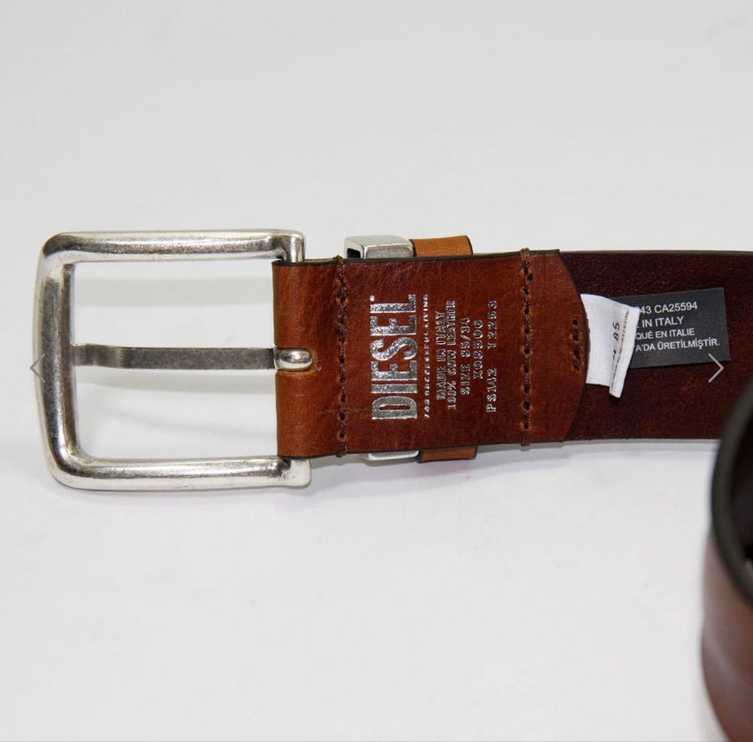 【DIESEL】B-Visible ベルト ブラウン 80cm
