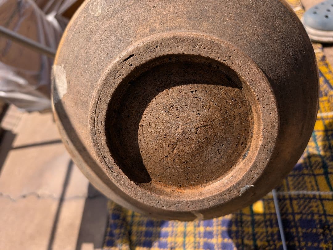 陶器製古い、 時代物片口鉢 直径約30cm