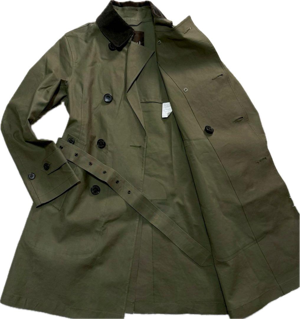 マッキントッシュ　トレンチコート　ゴム引き　ロング　ベルト　カーキ　切替え　現行