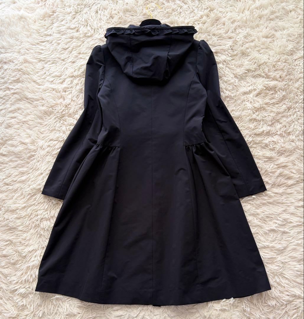 【訳アリ格安✨】M'S GRACYスプリングコート フリル フード ナイロン 紺