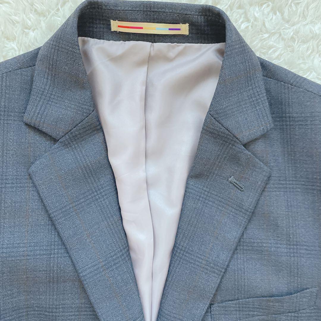 オリヒカ ストレッチ ワンボタン パンツスーツ チェック柄 洗濯可