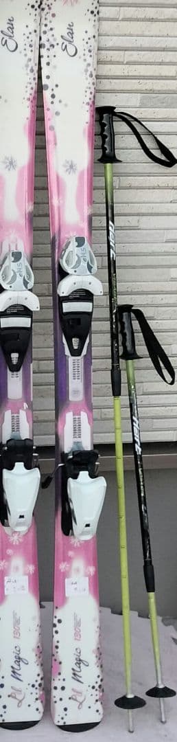 Elan Lil Magic 130cm 調整ビンディング　伸縮ストック付