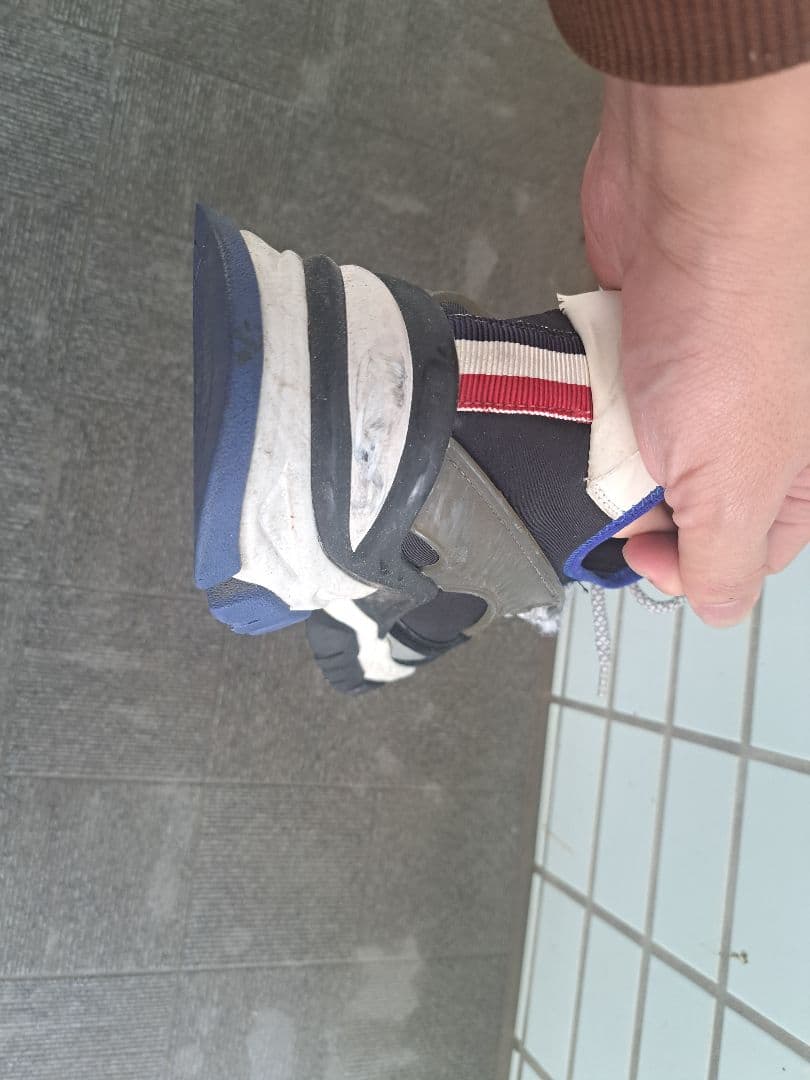 MONCLER メッシュスニーカー グレー/ネイビー サイズ42