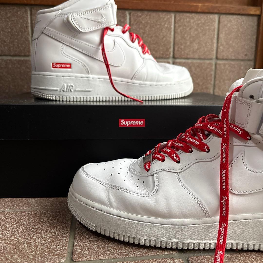 Supreme x Nike Air Force 1 スニーカー ホワイト