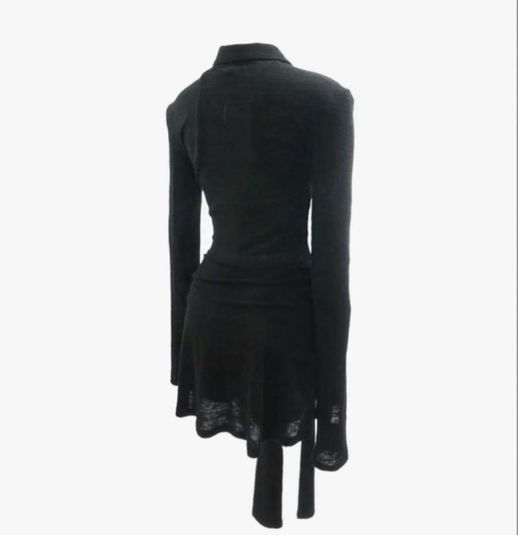 Theredthread S drape romper 黒