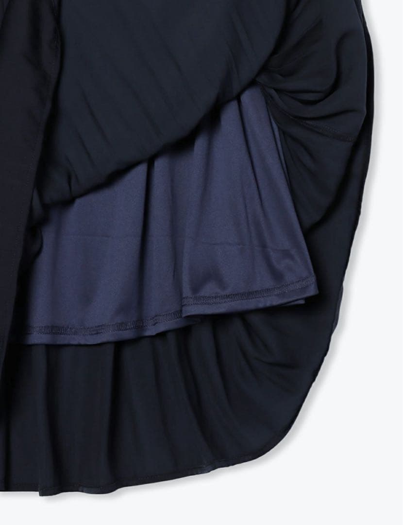 sosotto ソソット　ブラック プリーツスカート ミモレ丈