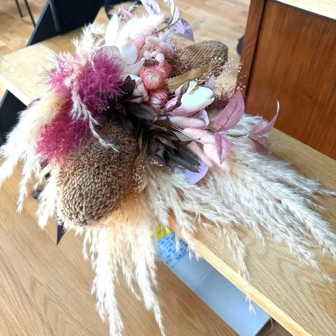 オーダーメイドドライフラワーブーケ パープル ホワイト