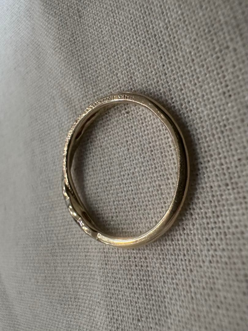 専用ページ‼️agete アガット ２連風　K10リング　13号　販売証明書付き