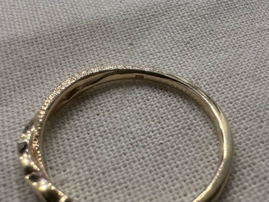 専用ページ‼️agete アガット ２連風　K10リング　13号　販売証明書付き