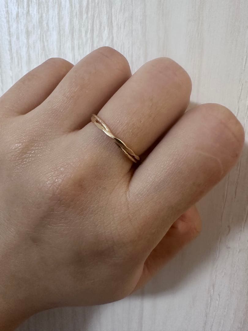 専用ページ‼️agete アガット ２連風　K10リング　13号　販売証明書付き