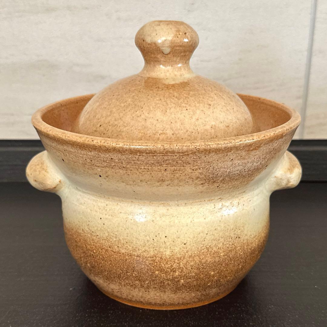 美品 山の工房村 半睡窯謹製 炊飯釜 羽釜 2合 3合 内蓋付 土鍋 日本製