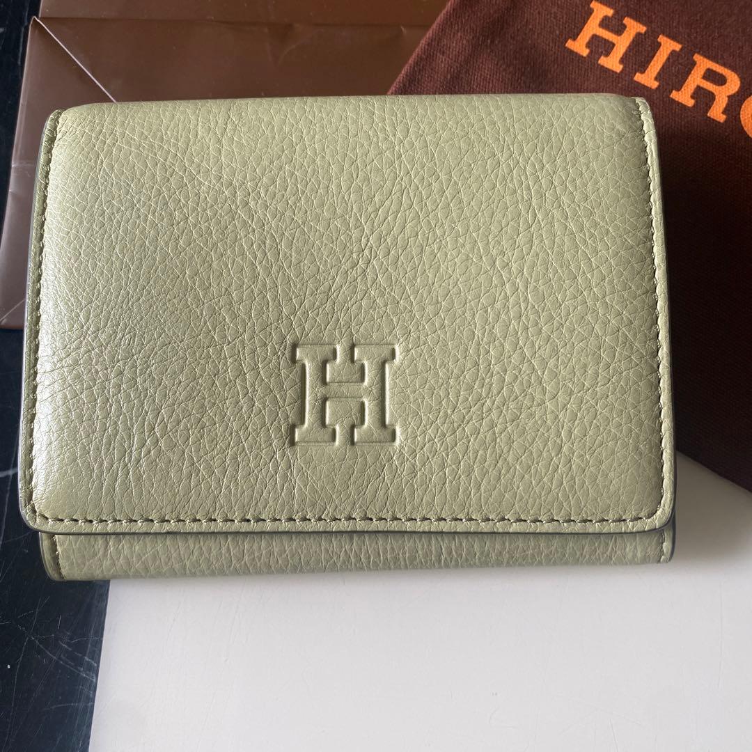 HIROFU ライトグリーン 二つ折り財布