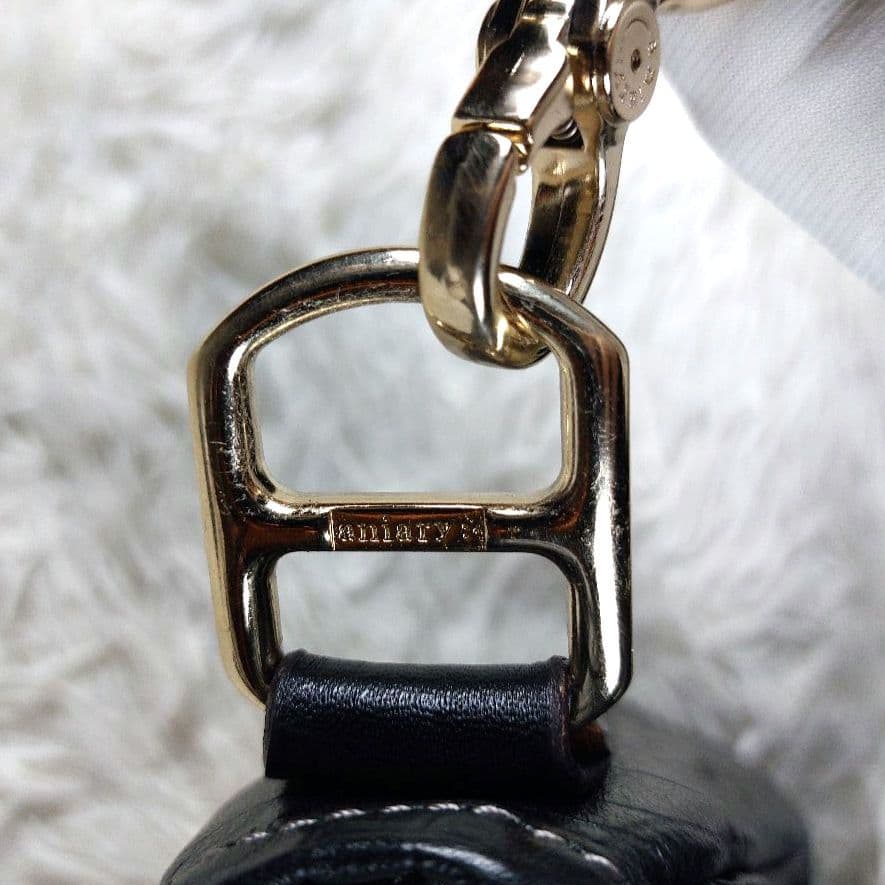 未使用級 aniary クロコ型押し レザー ボディバッグ ショルダーバッグ 黒