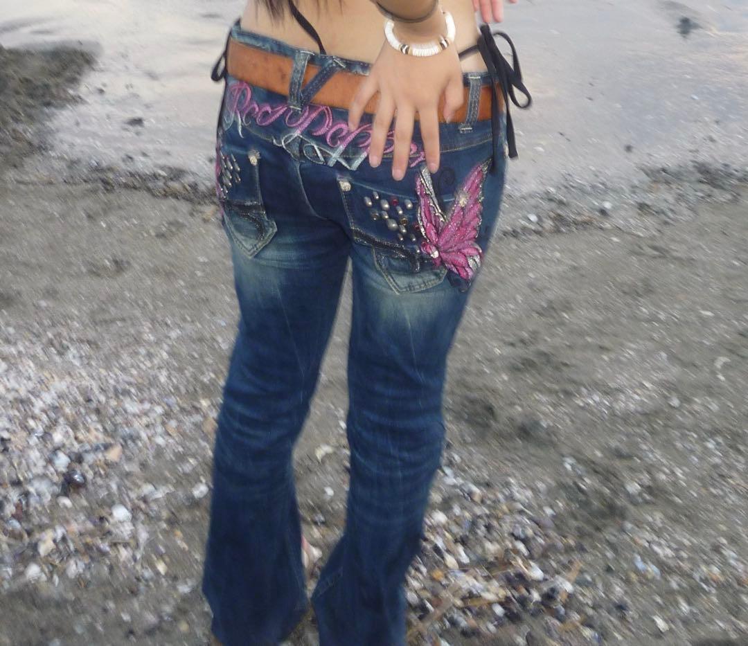 Y2K RED PEPPER レッドペッパー ローライズフレアデニム 28