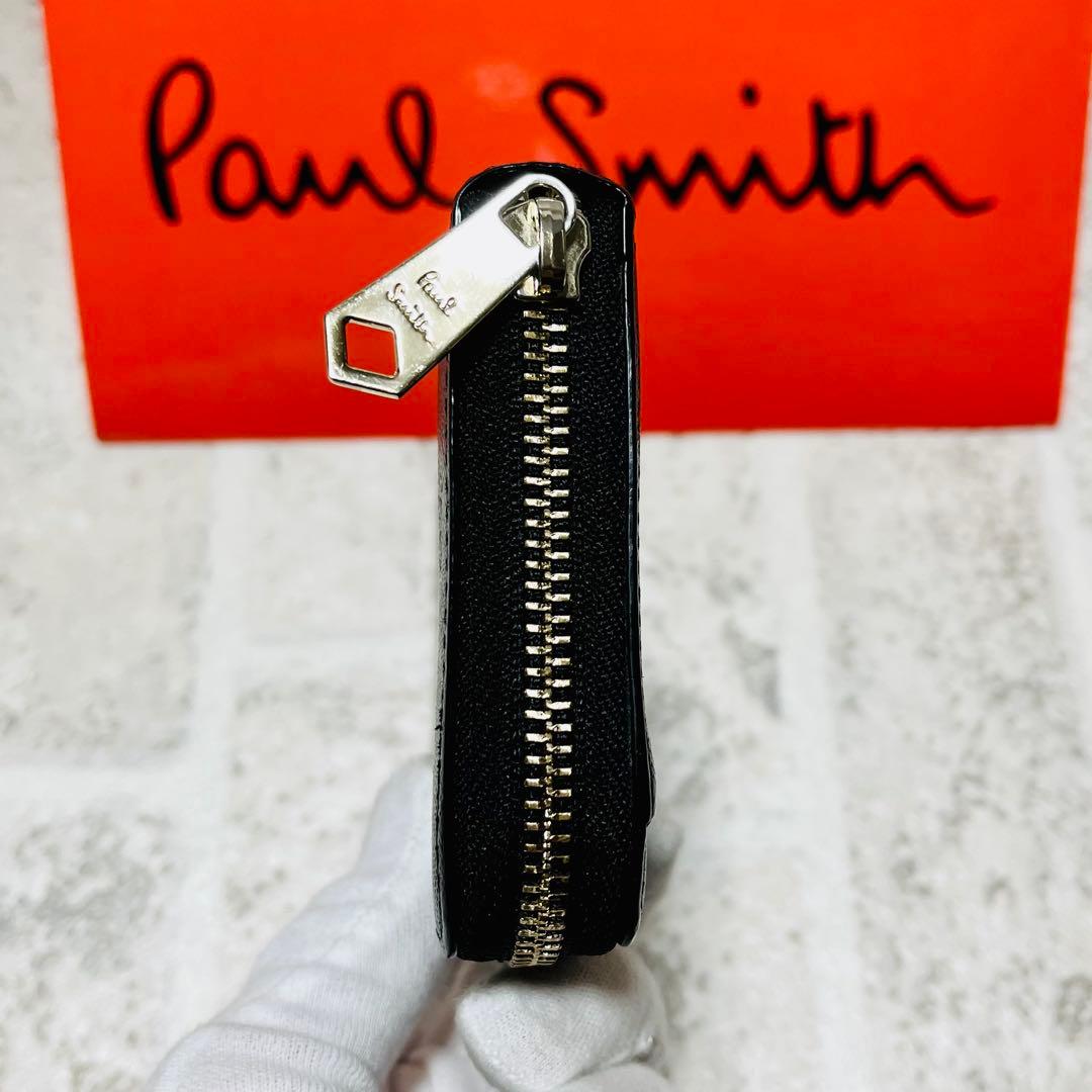 美品 ポールスミス ポールドローイング 長財布 ラウンドファスナー 9335