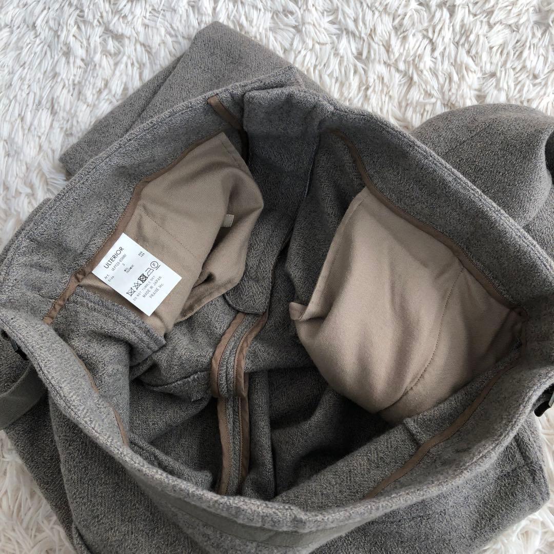 ULTERIOR　アルテリア　カシミヤ混ウールパンツ　ライトグレー