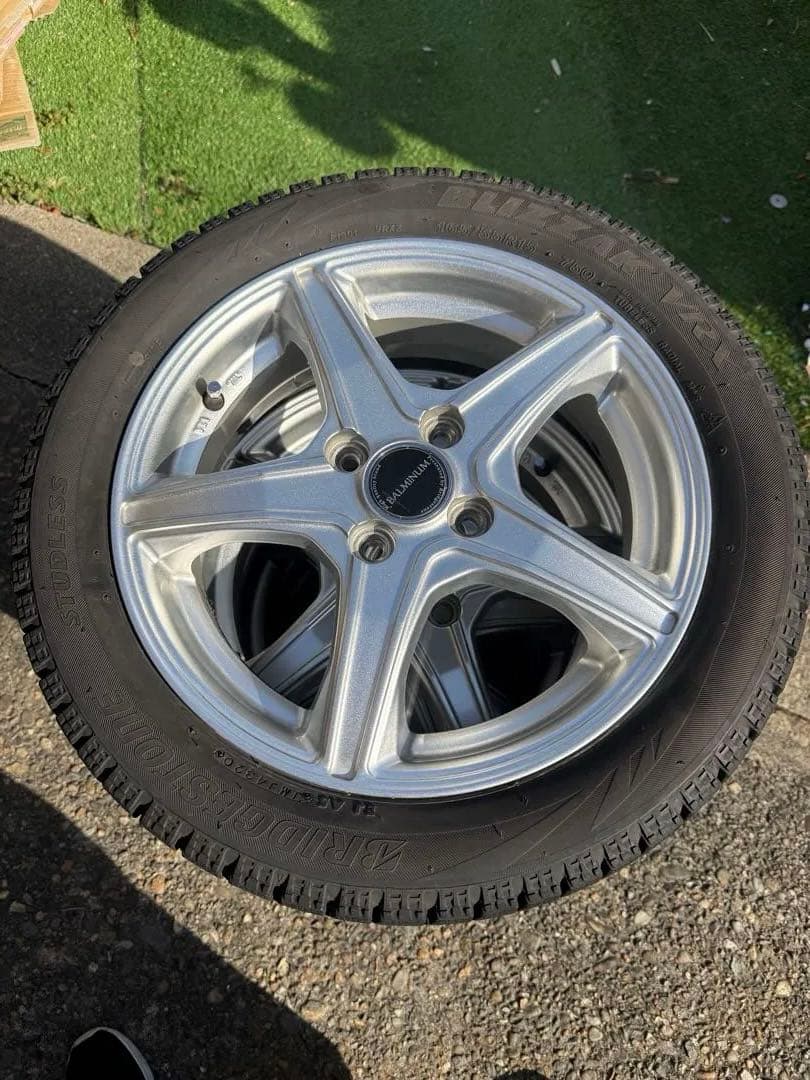 スタッドレス＆ホイール　ブリザック165/55R15、4.5J+45 送料込