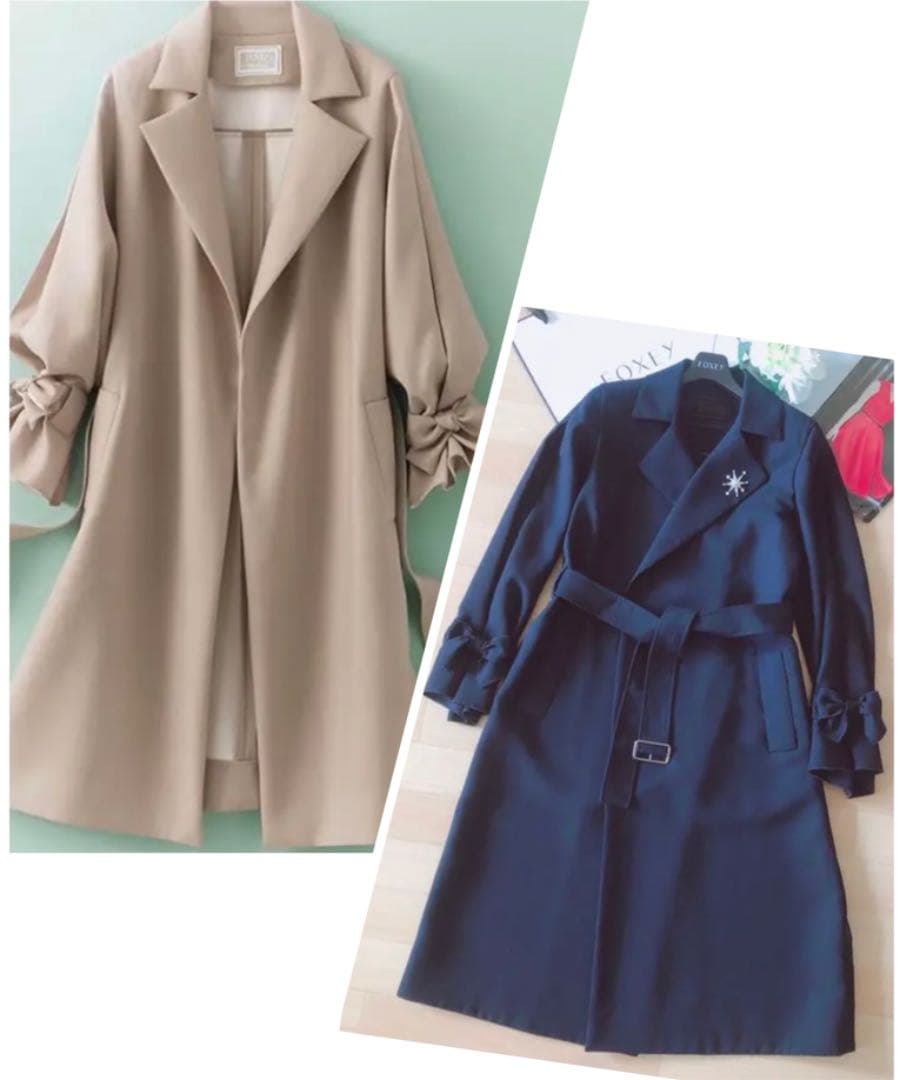 新品同様！ＦＯＸＥＹ ＢＯＵＴＩＱＵＥ　トレンチコート　38 Rene