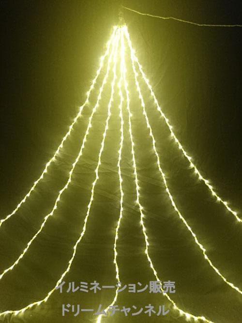 ドレープライト イルミネーション ナイヤガラライト シャンパンゴールド 屋外可能