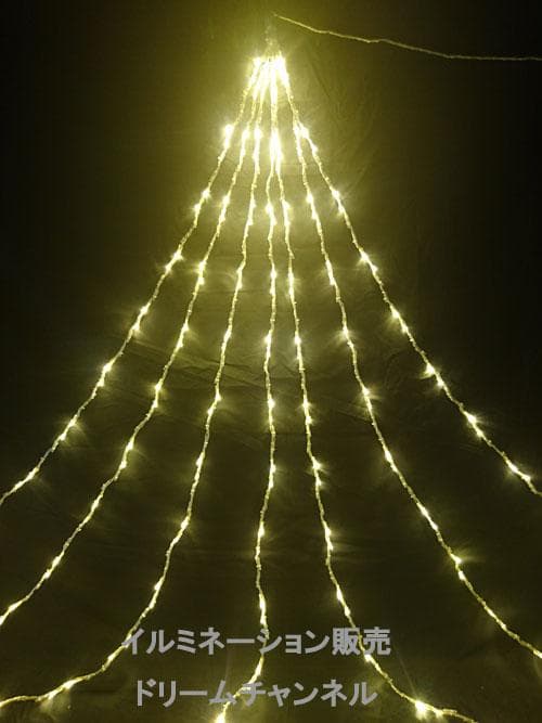ドレープライト イルミネーション ナイヤガラライト シャンパンゴールド 屋外可能