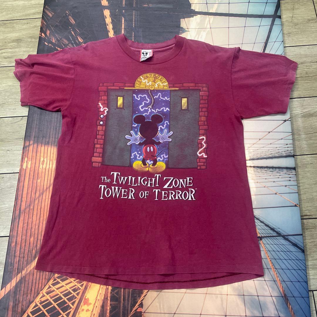 90s USA製Disney ディズニー タワー・オブ・テラー Lサイズ
