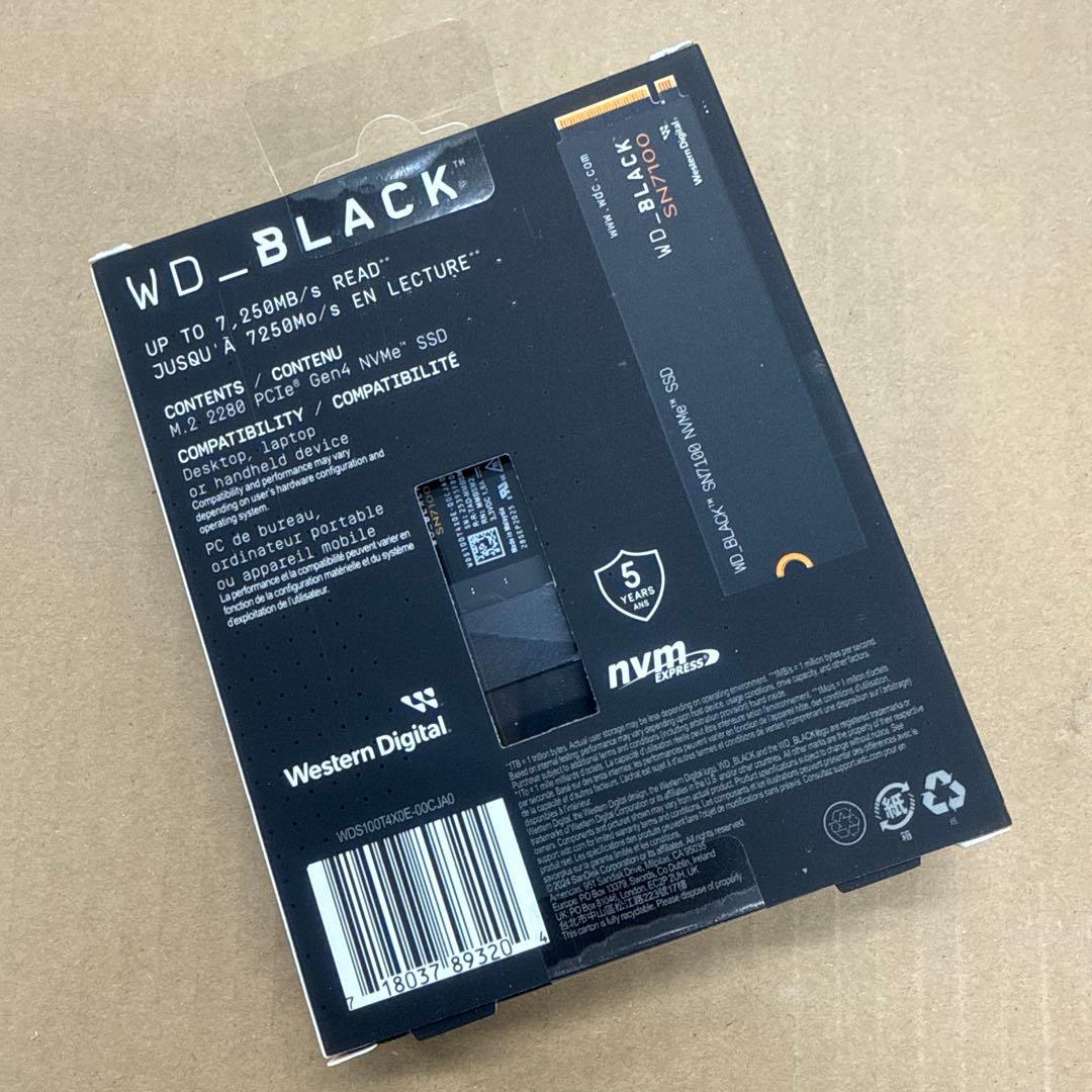 未開封国内正規品 WD_BLACK SN7100 1TB WDS100T4X0E