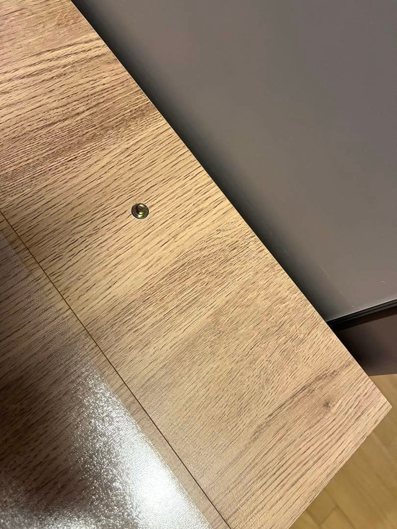 LOWYA 伸縮式キッチンカウンター 食器棚 木目調