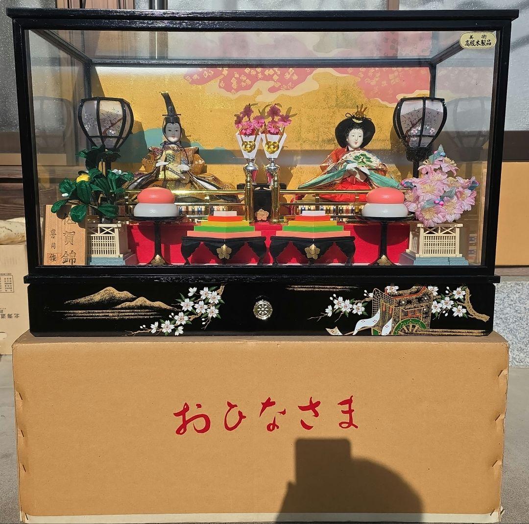 雛人形 ガラスケース入り 伝統的スタイル