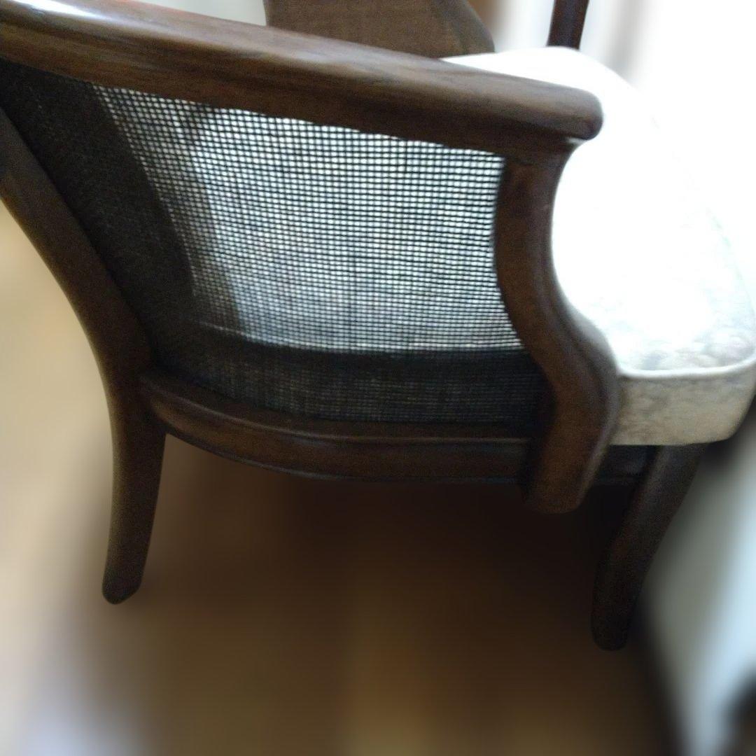 【昭和レトロ】カリモク　ドマーニ　アームチェア 木製フレーム